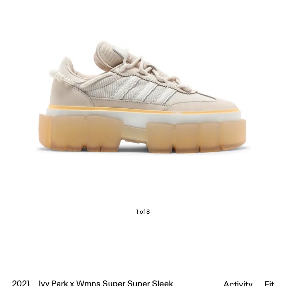 Adidas Cream Tan Platform Sneakers